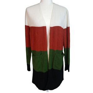 Serra Women's Duster Color Block Cardigan Large